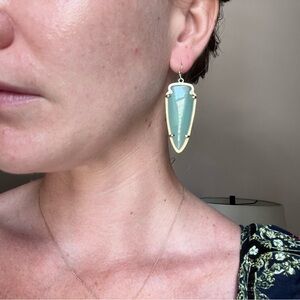 Kendra Scott arrow shaped turquoise earrings